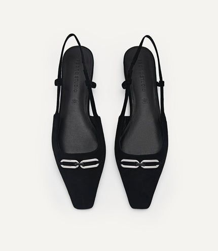PEDRO Studio Kate Leather Ballerina Flats - Black