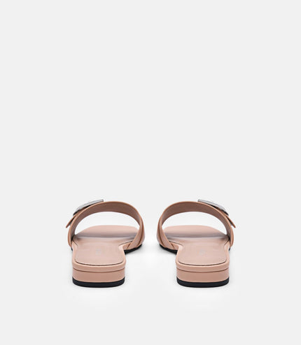 Helix Buckle Sandals - Taupe