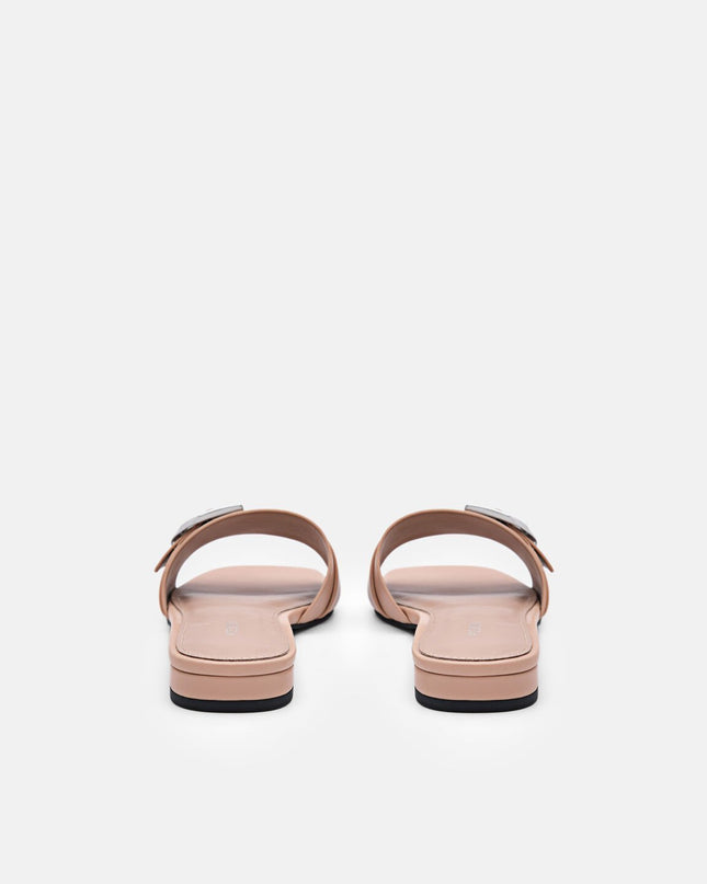 Helix Buckle Sandals - Taupe