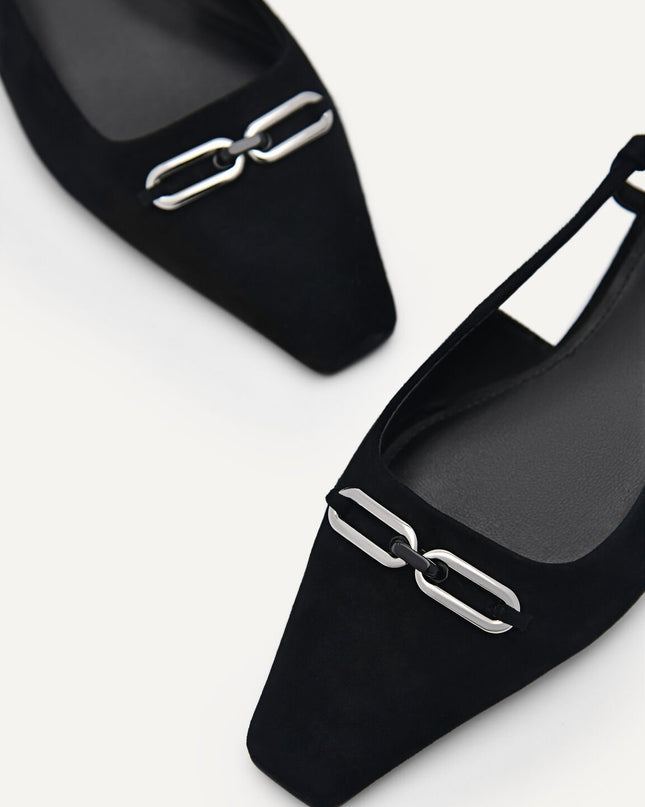 PEDRO Studio Kate Leather Ballerina Flats - Black