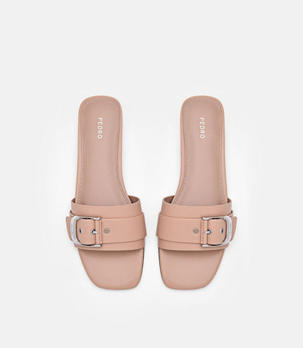 Helix Buckle Sandals - Taupe
