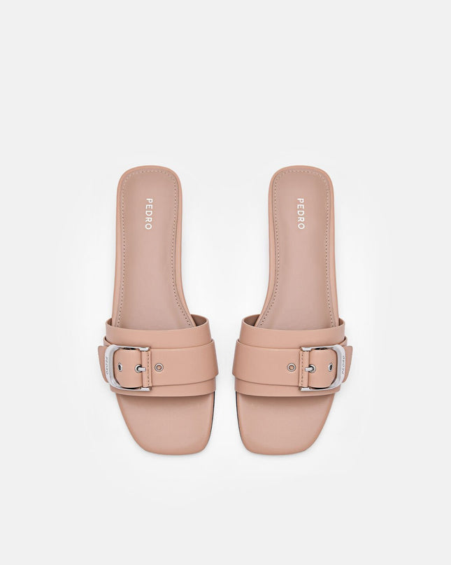 Helix Buckle Sandals - Taupe