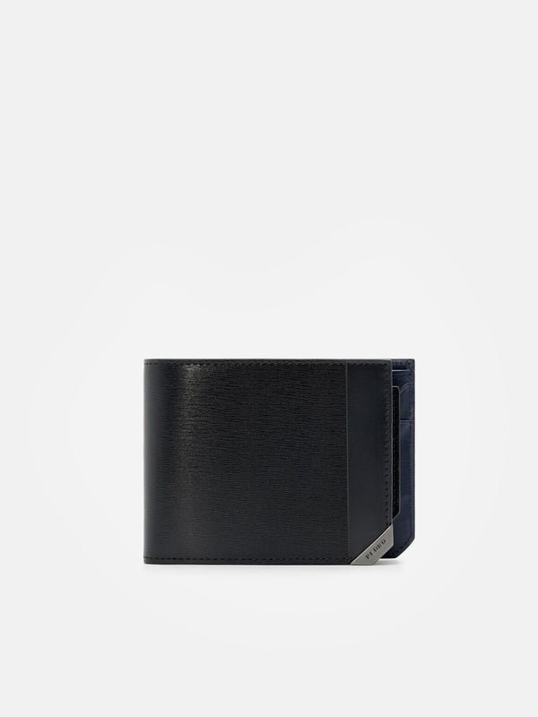 Leather Bi-Fold Wallet- Black