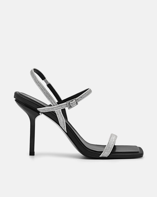 Celeste Slingback Heeled Sandals - Silver