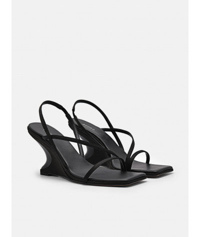 Oriana Wedge Sandals - Black
