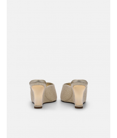 Oriana Woven Wedge Sandals - Gold