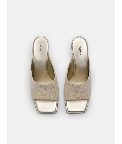 Oriana Woven Wedge Sandals - Gold